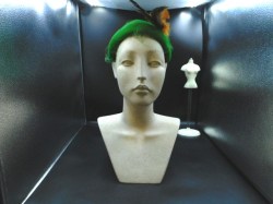 green velvet pillbox
